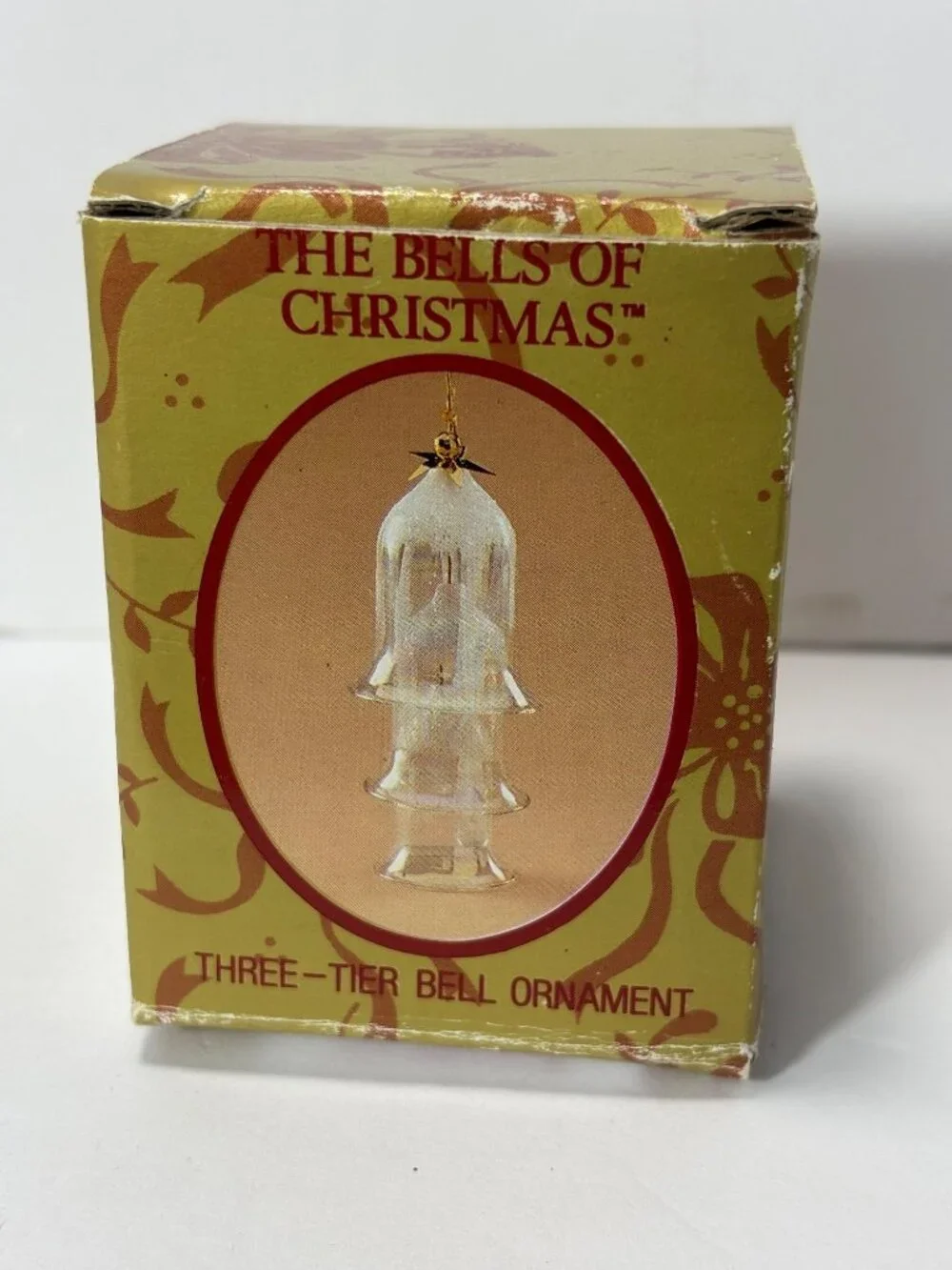 Russ Berrie The Bells Of Christmas Three-Tier Glass Bell Ornament With Glitter